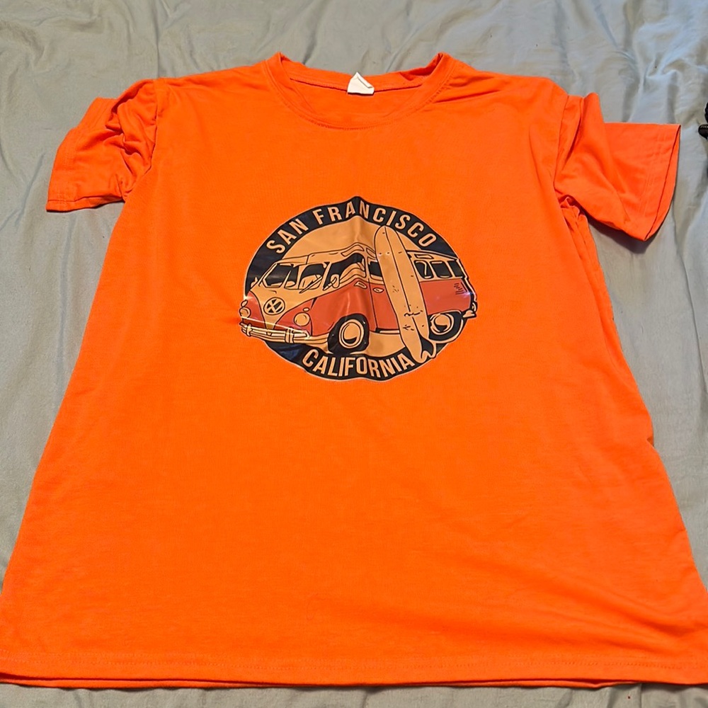 Bright orange t shirt